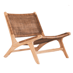 Accent chairs Natural - Teak and Cane Alana Accent Chair - Available in multiple colours