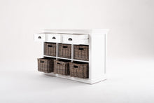 Load image into Gallery viewer, Buffet Hamptons Mahogany Sideboard/Buffet with 6 Kubu Rattan Baskets