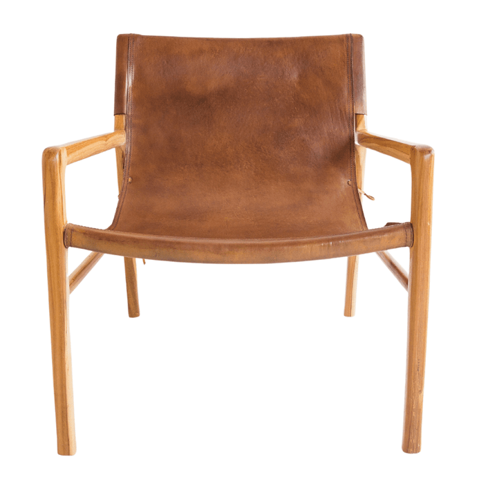 Occasional Chairs Tan Kawai Leather Sling Chair - Available in multiple colours