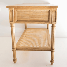 Load image into Gallery viewer, Nightstands Manilla Cane Nightstand - Weathered Oak or White