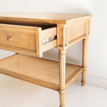 Load image into Gallery viewer, Nightstands Manilla Cane Nightstand - Weathered Oak or White