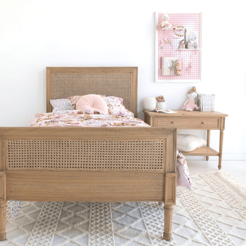Beds King Single Manilla Rattan Bed in Weathered Oak - Junior Sizes