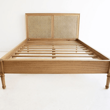 Load image into Gallery viewer, children&#39;s beds Manilla Rattan Bed with Low end in white - Junior Sizes