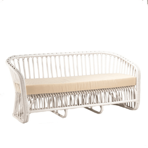 Occasional Chairs Whitewash Shell Rattan Sofa - Available in multiple colours