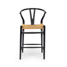 Load image into Gallery viewer, Counter Stools Black Tiara Wishbone Counter Stool Collection - Available in multiple colours