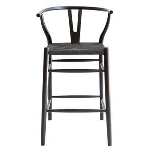 Counter Stools Black on Black Tiara Wishbone Counter Stool Collection - Available in multiple colours
